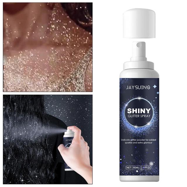 Shiny Glitter Spray Sparkly Shimmery Glow Hair Body Glitter Spray for  Nightclub Dating - AliExpress